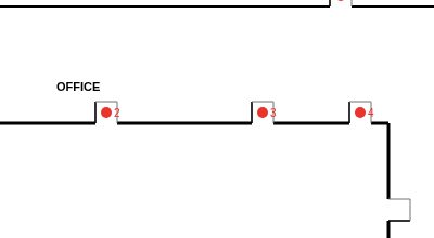 The same three doors now carrying red numbered count marks after the match was accepted.