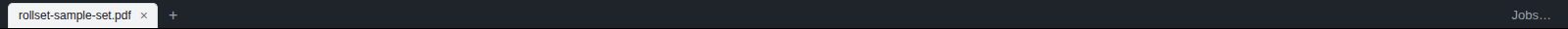 The tab strip along the top of the app showing one open set and a plus button.
