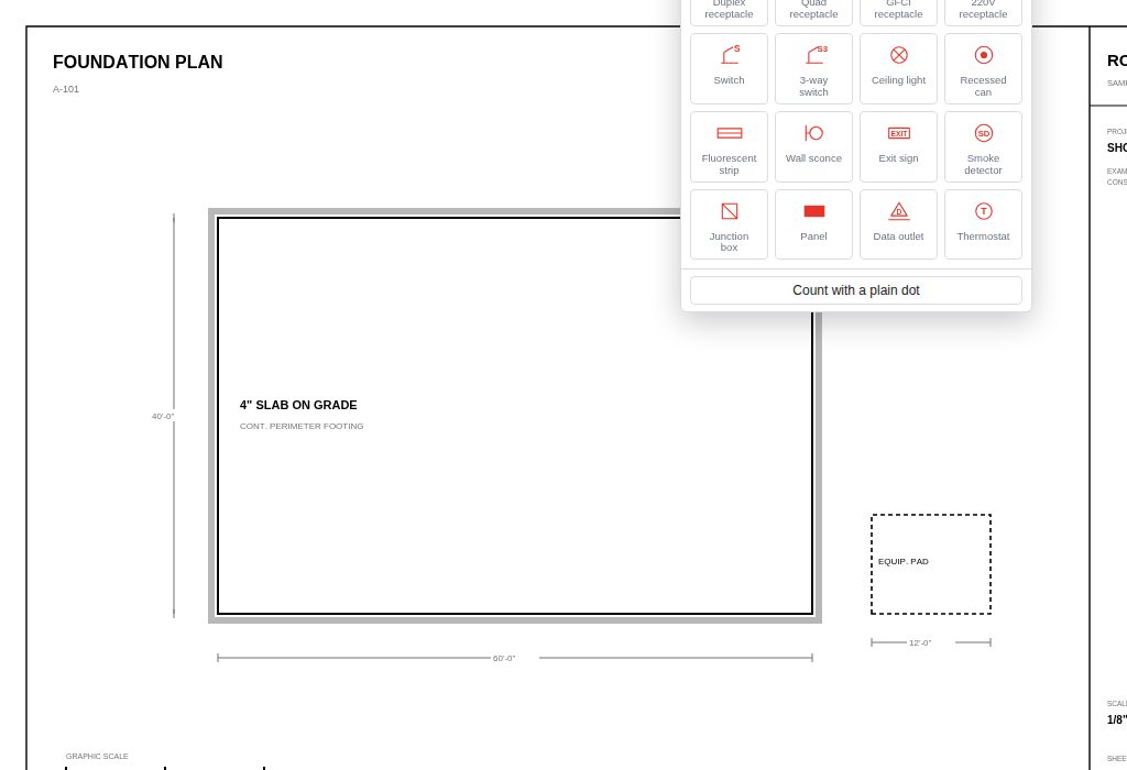 The whole foundation plan sheet at one hundred percent.